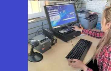 Terminal de cobro con escáner omnidireccional de boletos QR en León Guanajuato
